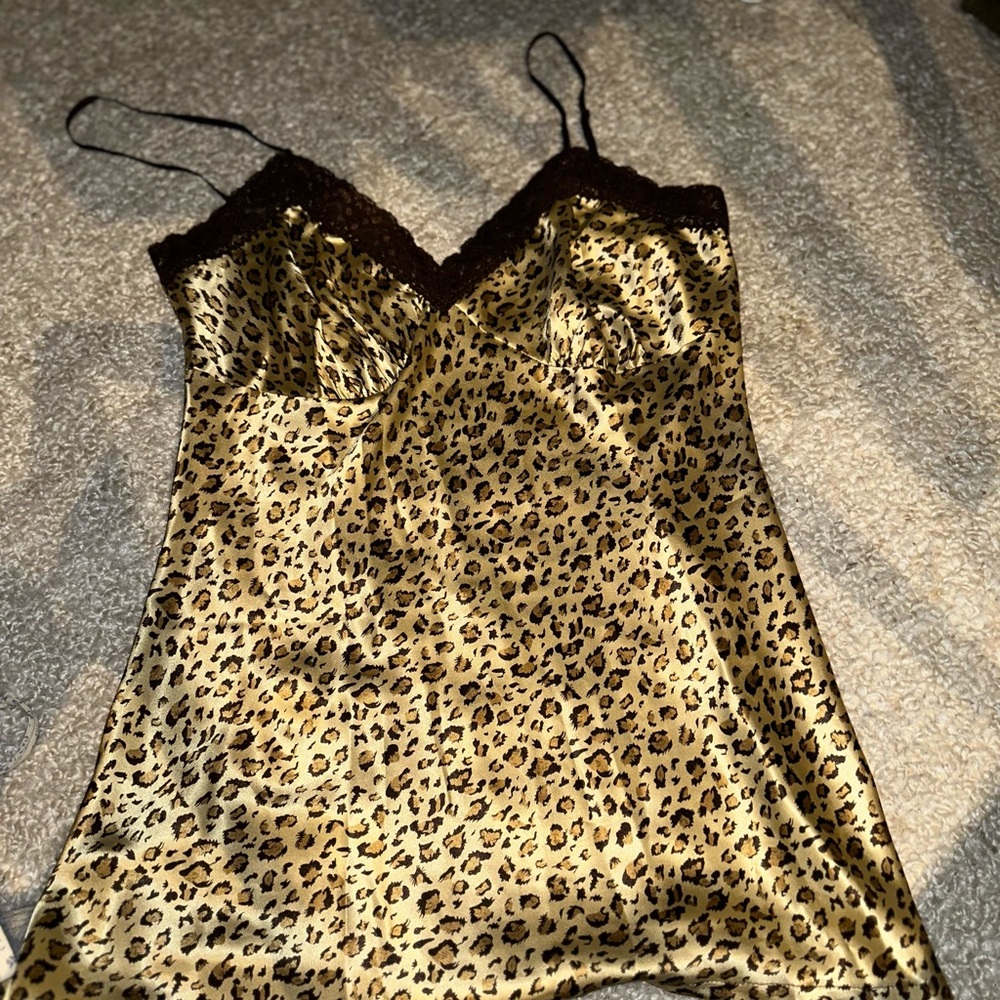 Leaport Print Silk Slip Dress